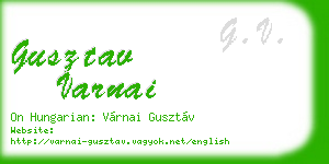 gusztav varnai business card